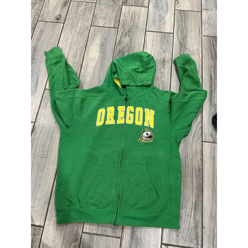 Oregon‎ Ducks COLOSSEUM Green Full Zip Hoodie Sweatshirt XL NCAA College Apparel